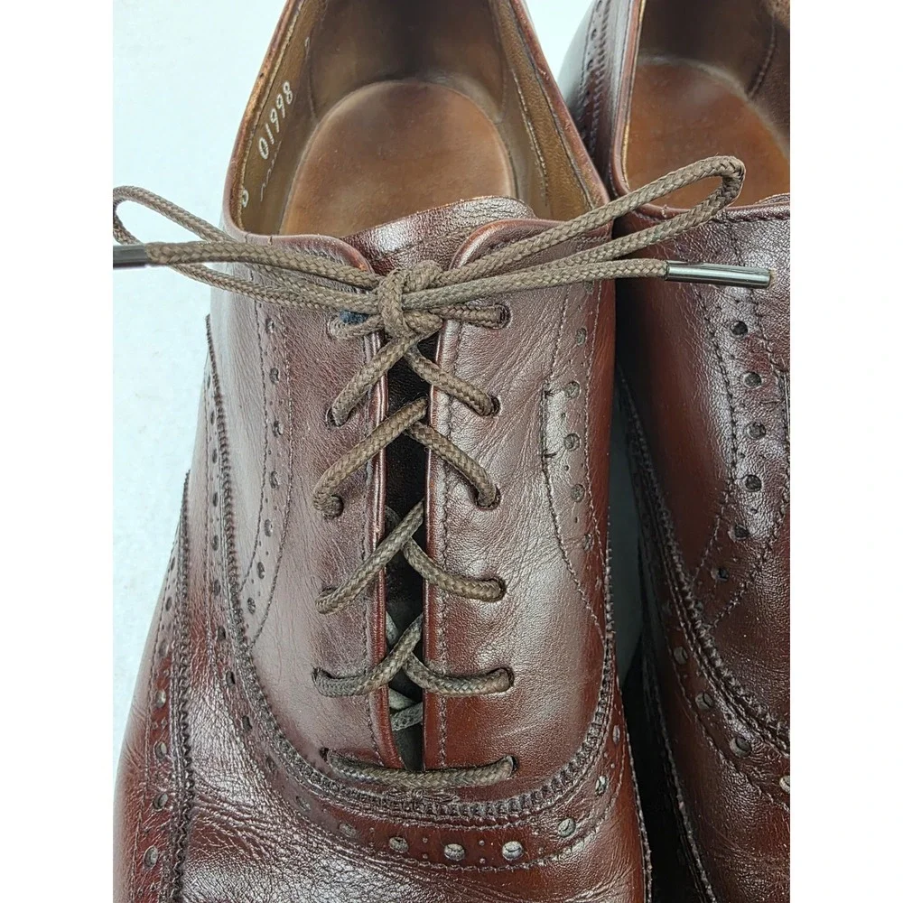 Allen‎ Edmonds Chester Burgundy Wingtip Oxford Dress Shoes Men's Size 9.5 B